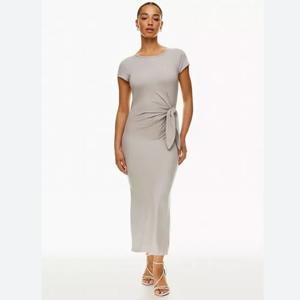 Aritzia Wilfred Fortune Midi Dress (Medium) in Ashen - Like New